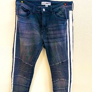 Skinny Fit Black White Striped Fashion Nova Jeans